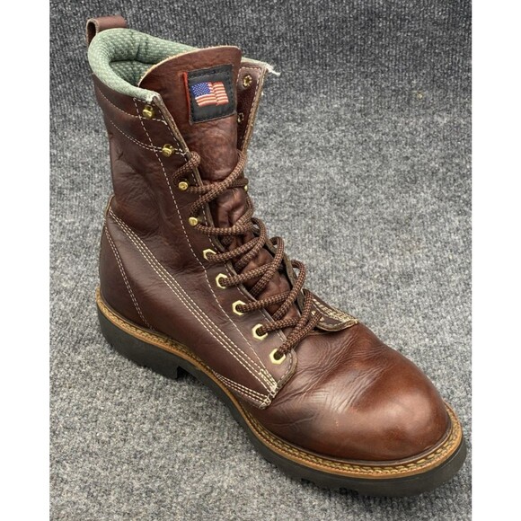 Duluth Trading F2892-11 MADE IN USA 125 Work Boots Brown Leather 11.5 W EH - Picture 6 of 16